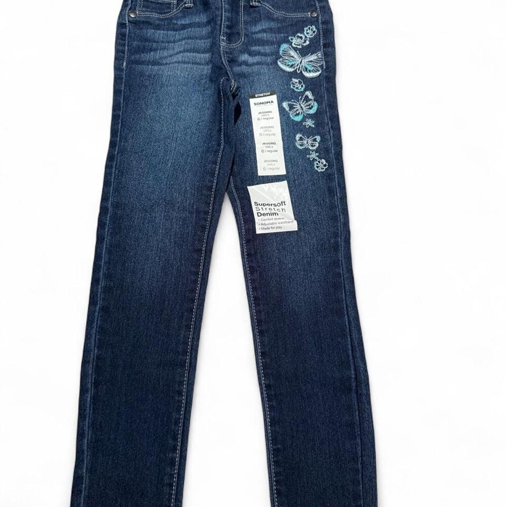 Sonoma Girls 6 butterfly Jeans